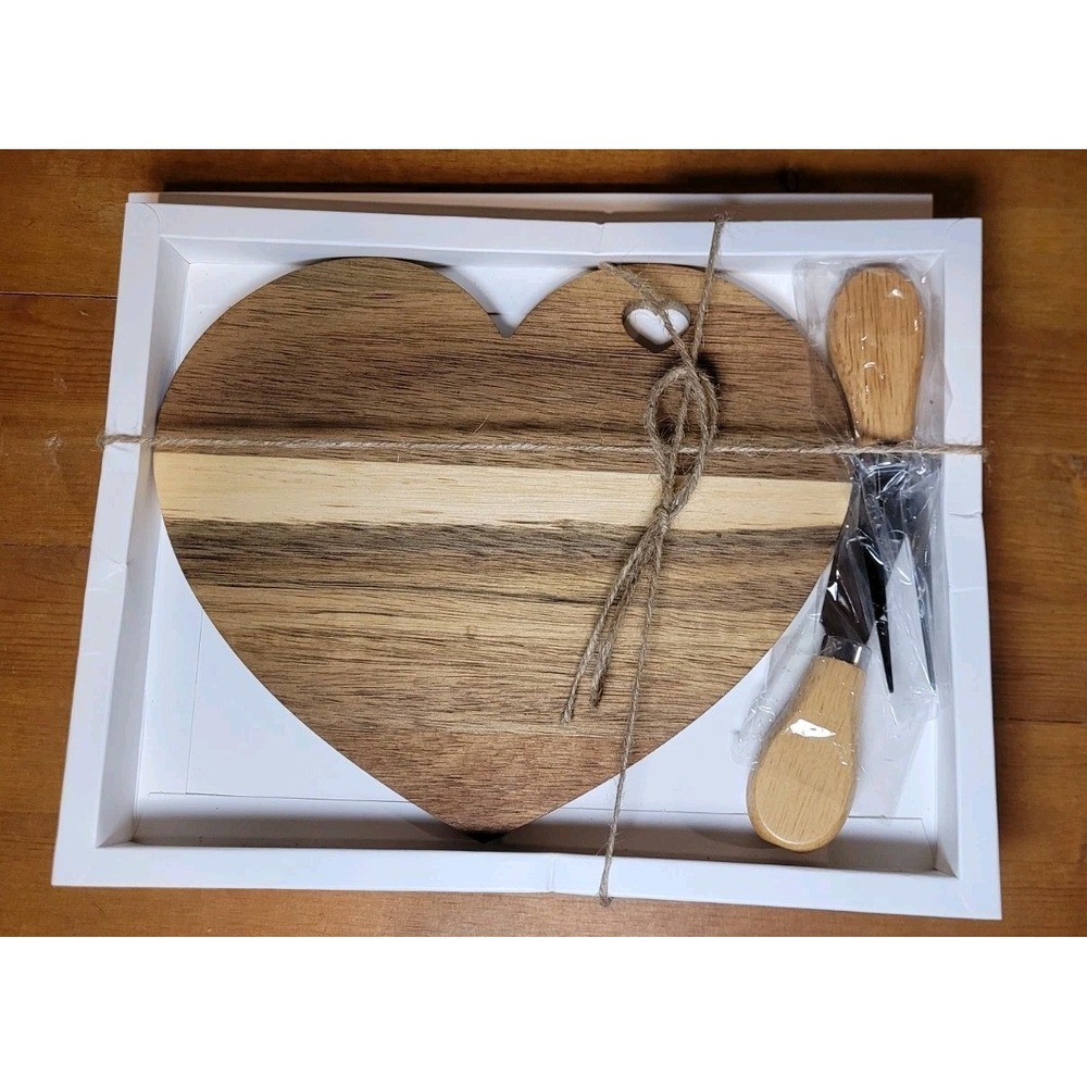 Great Gift Heart Cheese Board Cheese Knives Wood‎ Mini Charcuterie Board